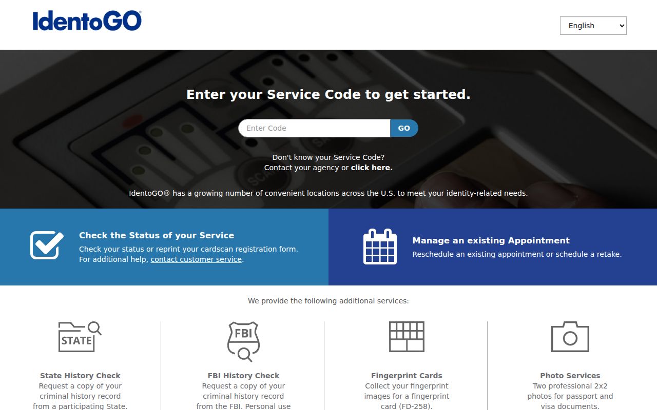 Atlantic County criminal history fingerprint enrollment through IdentoGO